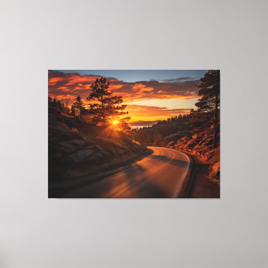 Autumnal Ember Realismus Digitale Malerei Rustikal Leinwanddruck (Vorderseite)