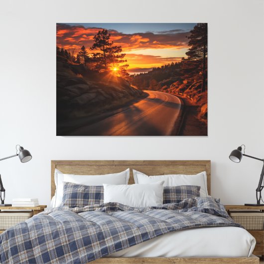 Autumnal Ember Realismus Digitale Malerei Rustikal Leinwanddruck (Insitu (Schlafzimmer))