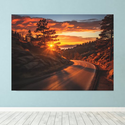 Autumnal Ember Realismus Digitale Malerei Rustikal Leinwanddruck (Insitu (Holzboden))