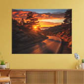 Autumnal Ember Realismus Digitale Malerei Rustikal Leinwanddruck (Insitu (Wohnzimmer))