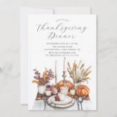 Autumnal Erntedank Dinner Party Einladung (Vorderseite)