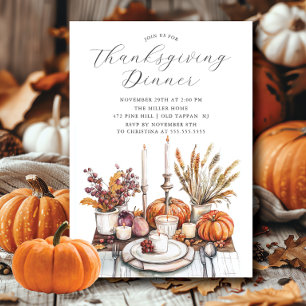 Autumnal Erntedank Dinner Party Einladung