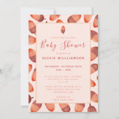 Autumnal Fall Acorn Baby Dusche Einladung (Vorderseite)