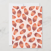 Autumnal Fall Acorn Baby Dusche Einladung (Rückseite)