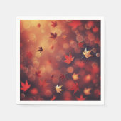 Autumnal Falling Maple Blätter Bokeh Découpage Serviette (Vorderseite)