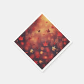 Autumnal Falling Maple Blätter Bokeh Découpage Serviette (Ecke)