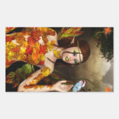 Autumnal-Fee Rectangle-Stickers Rechteckiger Aufkleber (Vorderseite)