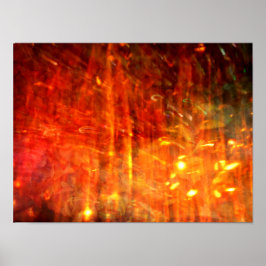 Autumnal Fire Abstrakt Art Poster