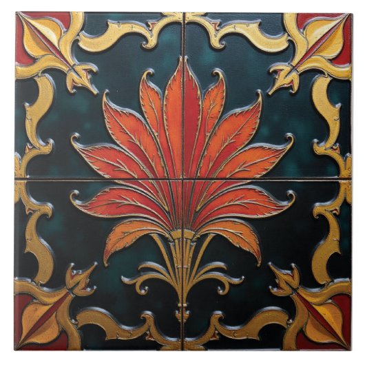 Autumnal Flare Fliese (Vorderseite)