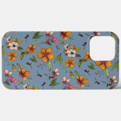 Autumnal Floral Muster iPhone Case (Rückseite (Horizontal))