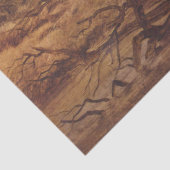 Autumnal Forest (Brown Tree Trunks) Seidenpapier (Detail)