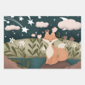 Autumnal Fox Geschenkwrap Geschenkpapier Set (Vorderseite)