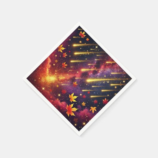 Autumnal Galaxy Meteor Dusche Decoupage Napkins Serviette (Ecke)