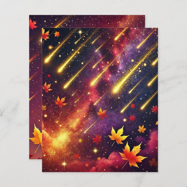 Autumnal Galaxy Meteor Showbook Paper (Vorne/Hinten)