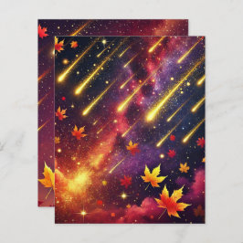 Autumnal Galaxy Meteor Showbook Paper