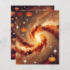 Autumnal Galaxy Pumpkin Gewürz-Buch Papier