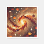 Autumnal Galaxy Pumpkin Gewürz Entdeckungsreise Na Serviette (Vorderseite)