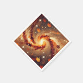 Autumnal Galaxy Pumpkin Gewürz Entdeckungsreise Na Serviette (Ecke)