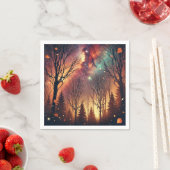 Autumnal Galaxy Twilight Forest Decoupage Napkins Serviette (Beispiel)