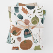 Autumnal Gift Wrap Geschenkpapier Set (Beispiel)