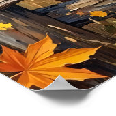 Autumnal Irony: Waldbeobachtung von Bigfoot Poster (Ecke)