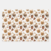 Autumnal Kawaii Gift Wrap Geschenkpapier Set (Vorderseite 3)