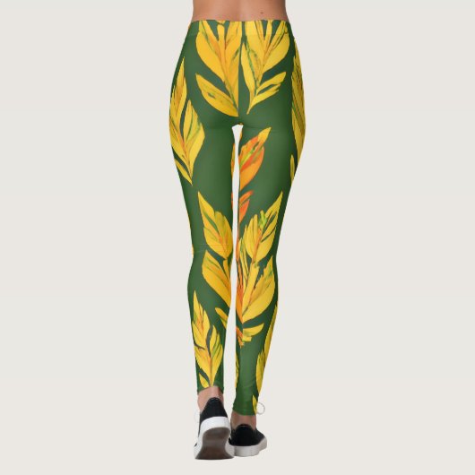 Autumnal Leaf Symphony Leggings (Rückseite)