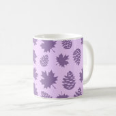 Autumnal Leafs in Purple Tones - Nature Pattern Kaffeetasse (VorderseiteRechts)