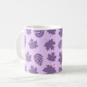 Autumnal Leafs in Purple Tones - Nature Pattern Kaffeetasse (Vorderseite Links)
