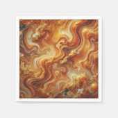 Autumnal Marble Gold & Orange Découpage Napkins Serviette (Vorderseite)