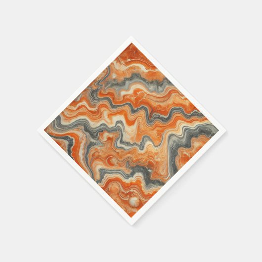 Autumnal Marble Pumpkin Spice Découpage Napkins Serviette (Ecke)