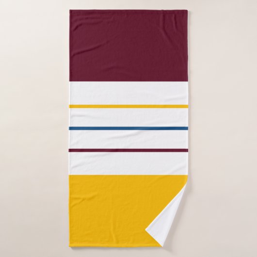 Autumnal Mulberry Bernster Streifen Badehandtuch (Badehandtuch)