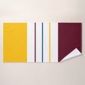 Autumnal Mulberry Bernster Streifen Badehandtuch (Badehandtuch)