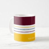 Autumnal Mulberry Bernster Streifen Kaffeetasse (Vorderseite Links)