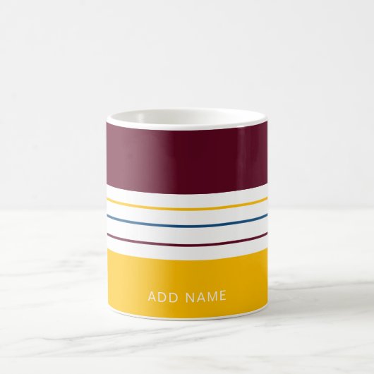 Autumnal Mulberry Bernster Streifen Kaffeetasse (Mittel)