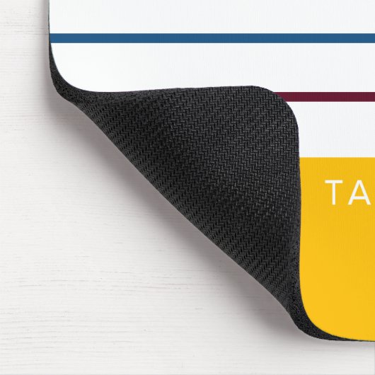 Autumnal Mulberry Bernster Streifen Mousepad (Ecke)