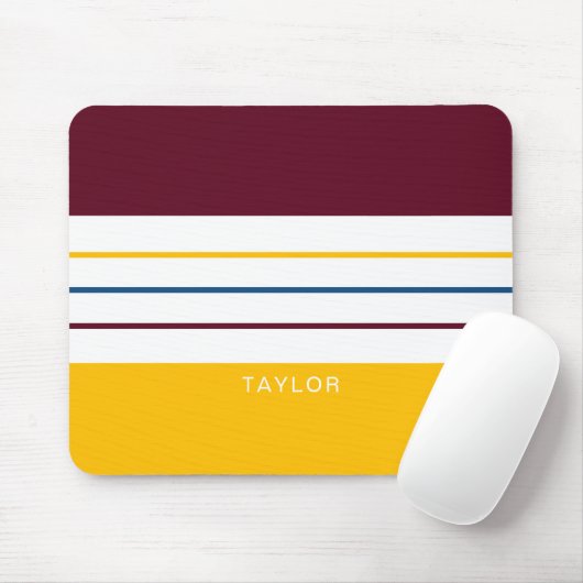 Autumnal Mulberry Bernster Streifen Mousepad (Mit Mouse)