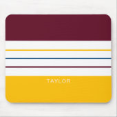 Autumnal Mulberry Bernster Streifen Mousepad (Vorne)