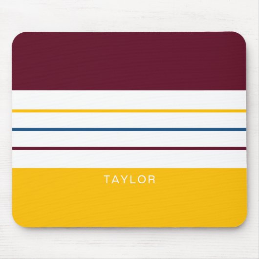 Autumnal Mulberry Bernster Streifen Mousepad (Vorne)