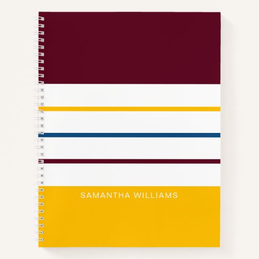 Autumnal Mulberry Bernster Streifen Notizblock (Vorderseite)