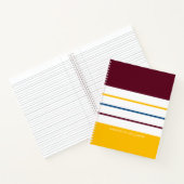 Autumnal Mulberry Bernster Streifen Notizblock (Innenseite)