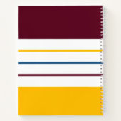 Autumnal Mulberry Bernster Streifen Notizblock (Rückseite)