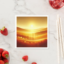 Autumnal Ombre Golden Sunrise Decoupage Napkins Serviette