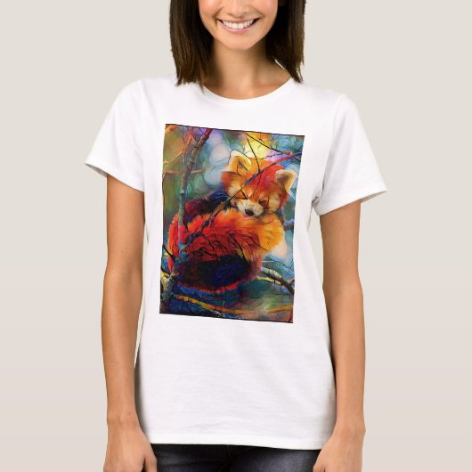 Autumnal Red Panda Baseball ¾ Sleeve T-Shirt (Vorderseite)