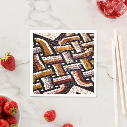 Autumnal Roman Mosaic Serviette (Beispiel)