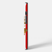 Autumnal rote Streifen mit Blätter Case-Mate iPhone Hülle (Rückseite / Links)