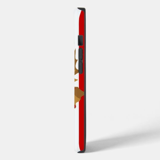 Autumnal rote Streifen mit Blätter Case-Mate iPhone Hülle (Rückseite / Links)