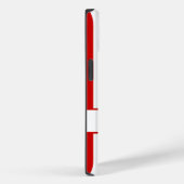 Autumnal rote Streifen mit Monogramm Case-Mate iPhone Hülle (Rückseite / Rechts)