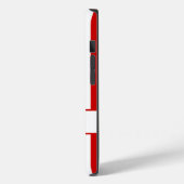 Autumnal rote Streifen mit Monogramm Case-Mate iPhone Hülle (Rückseite / Links)