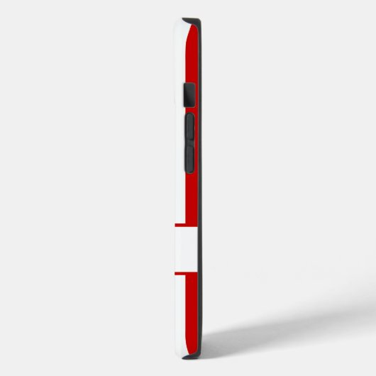 Autumnal rote Streifen mit Monogramm Case-Mate iPhone Hülle (Rückseite / Links)